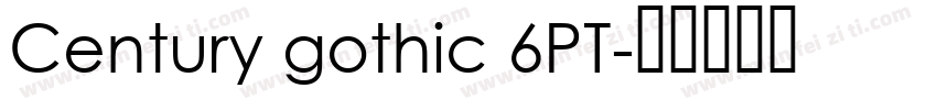 Century gothic 6PT字体转换